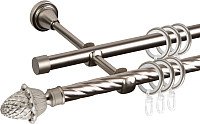 

Карниз для штор АС ФОРОС Grace D16K/16Г составной + наконечники Магнолия (2.8м, сатин)