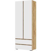 Шкаф распашной Стендмебель Хелен ШК 01 2-х створчатый (белый/дуб крафт золотой)