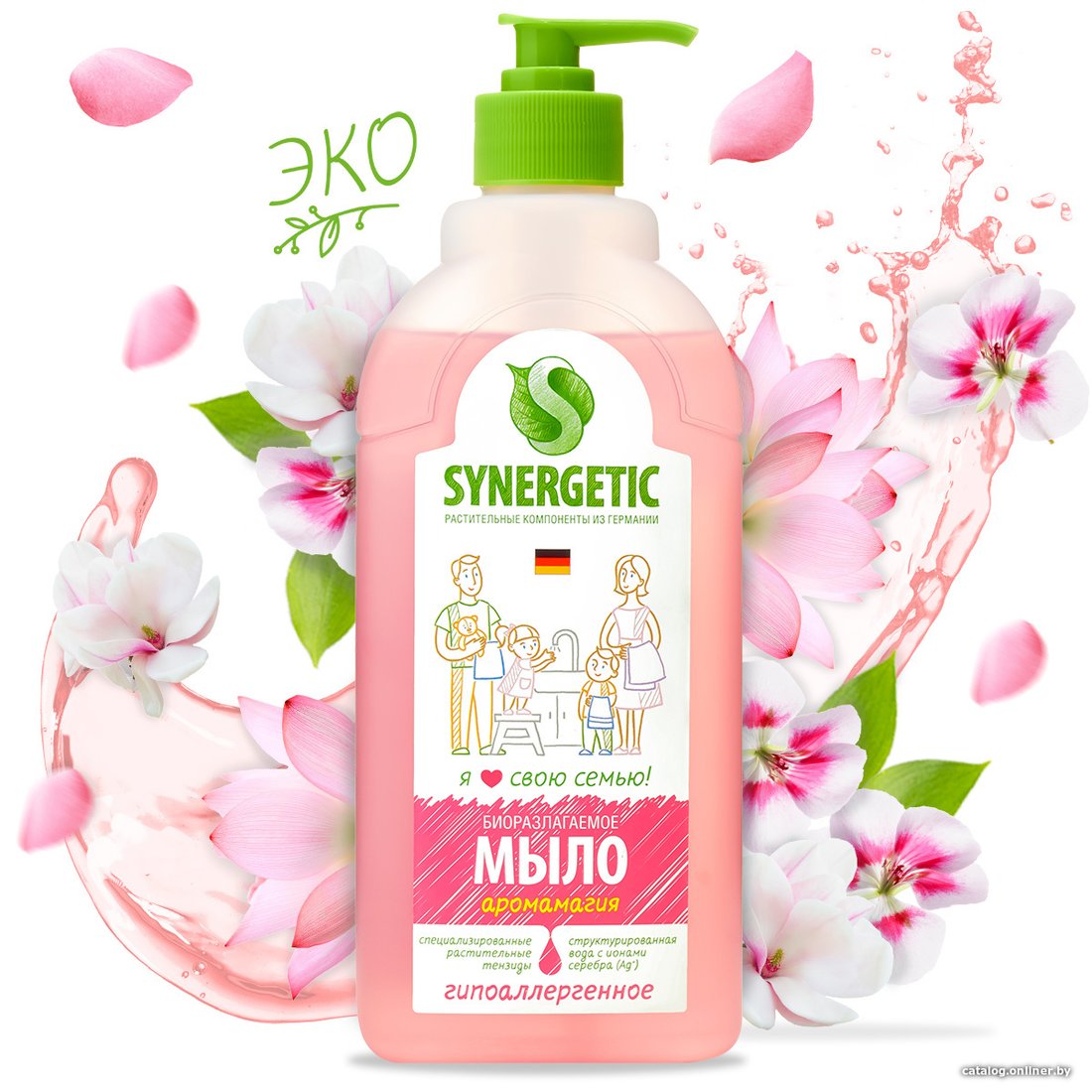 

Synergetic Мыло жидкое для мытья рук и тела Аромамагия 500 мл