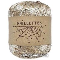 Пряжа для вязания Wool Sea Paillettes 006 50 г 275 м (бежевый, 4 мотка)