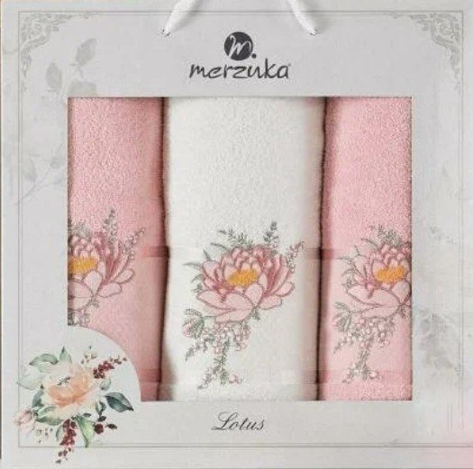 

Набор полотенец Merzuka Lotus 11297 (3 шт, в коробке, розовый)