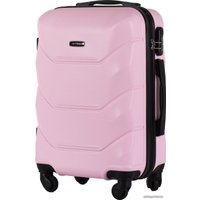 Чемодан-спиннер Wings Peacock 147 55 см (светло-розовый)