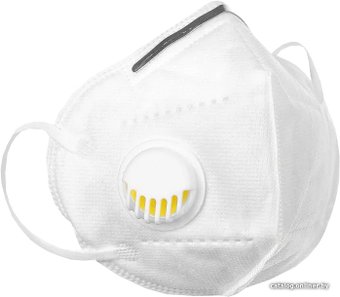 Респиратор-полумаска 3D Mask Респиратор KN95 FFP2 с клапаном выдоха (белый, 1 шт)