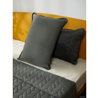 Набор текстиля для спальни Vip Camilla 240-260 (косичка, темно-серый)