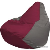 Кресло-мешок Flagman Груша Макси Г2.1-303 (серый/бордовый)