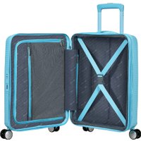 Чемодан-спиннер American Tourister Soundbox Blueberry fizz 55 см