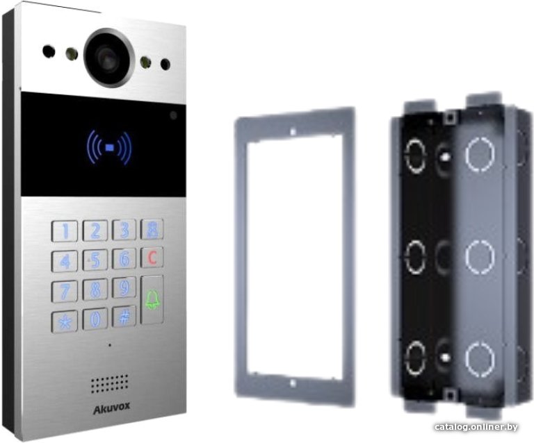 Вызывная панель Akuvox R20K для врезного монтажа (серебристый)