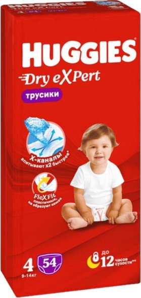 Трусики-подгузники Huggies Dry Expert Mega 4 (54 шт)