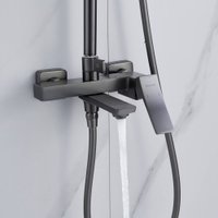 Душевая система  Shevanik S4436T (оружейная сталь)