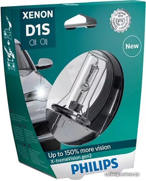 Ксеноновая лампа Philips D1S Xenon X-tremeVision gen2 1шт (блистер)