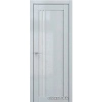 Межкомнатная дверь Юркас Deform V9 70x200 (грей вуд/стекло lacobel белый лак)