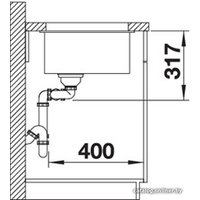 Кухонная мойка Blanco Subline 430/270-U (антрацит) 523151