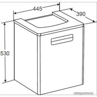  Roca Тумба с умывальником The Gap 45 A327477000 + ZRU9302735