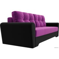 Диван Лига диванов Амстердам 28248 (микровельвет, фиолетовый/черный)
