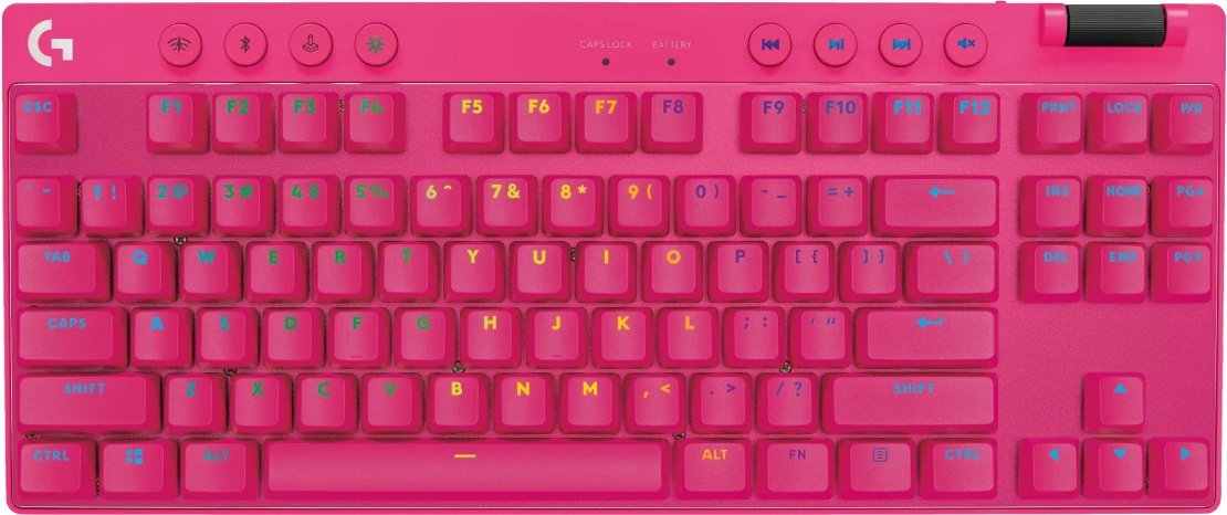 

Клавиатура Logitech G Pro X TKL Lightspeed GL Tactile 920-012159 (розовый, нет кириллицы)
