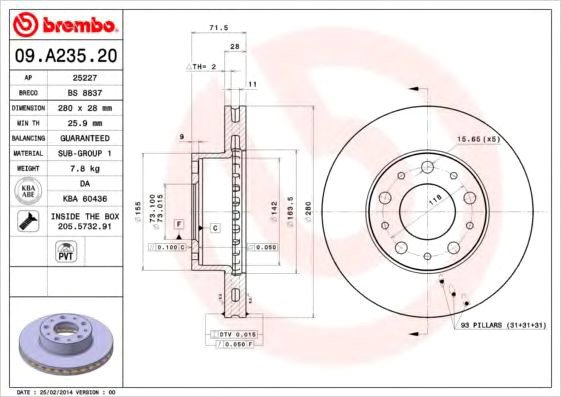 

Brembo 09A23520