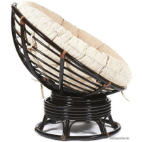 Кресло-качалка TetChair Papasan w 23/01 B (античный черно-коричневый, с подушкой)