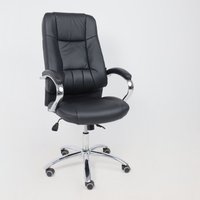 Офисное кресло AksHome King A (натуральная кожа, черный)