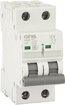 

Выключатель автоматический GEYA GYM8 2P 50А C 4.5кА GYM82P50C