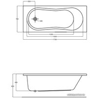 Ванна Cersanit Nike 170x70 (с каркасом)