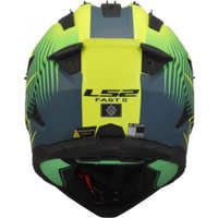 Мотошлем LS2 MX708 Fast II Duck (3XL, Green H-V Yellow)