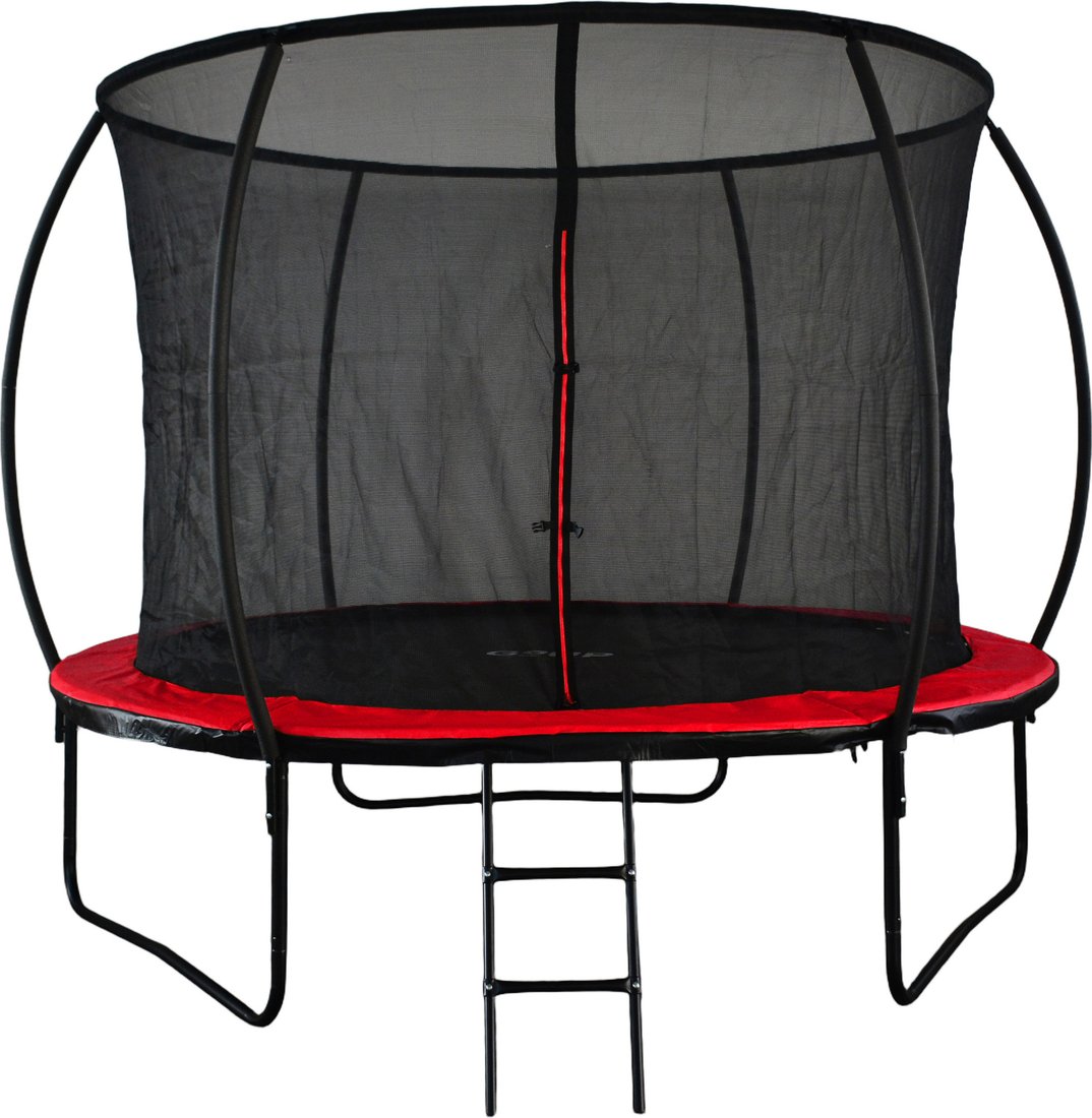 Батут GoUP Luxury 8FT (с сеткой и лестницей, красный)