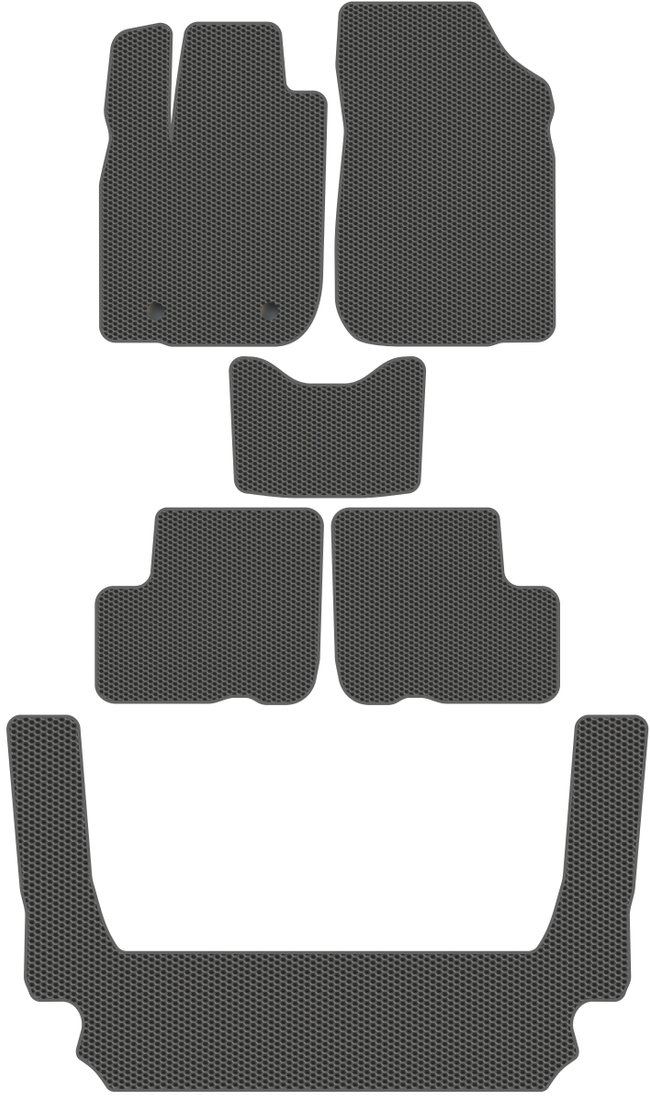 

Комплект ковриков для авто Alicosta Лада Ларгус I (Универсал 7 мест / R90) +3 ряд 2012 - 2021 (серый)