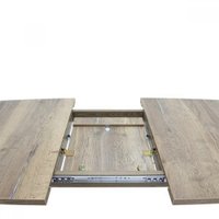 Кухонный стол Виста Бергамо 90x160/201 (дуб олово/дуб олово)