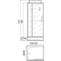 Душевая кабина River Tana 120/90