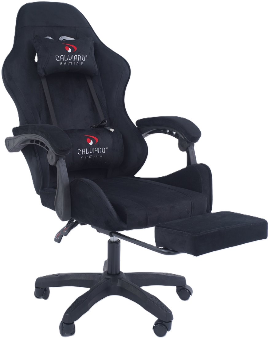 

Игровое (геймерское) кресло Calviano 1584 (велюр, черный)