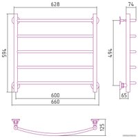 Полотенцесушитель Стилье Версия-Н2 600х600 (5) Г 18 00622-6060