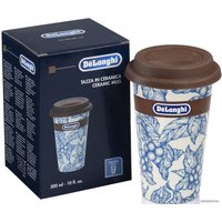 Многоразовый стакан DeLonghi Blue Flower DLSC064 300мл (бежевый/синий)