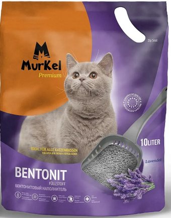 Наполнитель для туалета MurKel Бентонит 10л (лаванда)