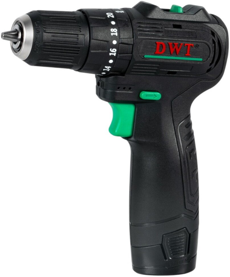 

Ударная дрель-шуруповерт DWT ASBP-12DN-2 (с 2-мя АКБ, кейс)