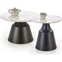 Журнальный столик Halmar Magneta (белый мрамор/черный)