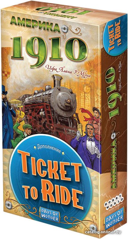 Настольная игра Мир Хобби Ticket To Ride: Америка 1910 (дополнение)
