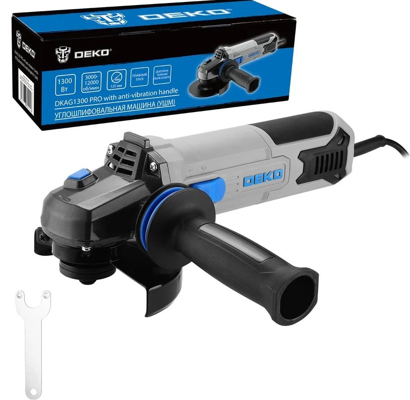 

Угловая шлифмашина Deko DKAG1300 Pro 085-1055