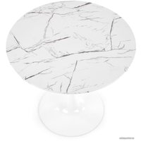 Кухонный стол Halmar Denver 80 (белый мрамор/белый)