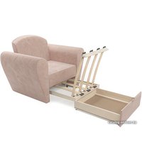 Кресло-кровать Мебель-АРС Квартет (микровельвет, бежевый кордрой)