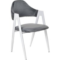 Стул с подлокотниками Mio Tesoro Луна DC-048A (велюр темно-серый/белый)