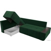 Угловой диван Mebelico Амадэус 109684 (левый, велюр, зеленый)