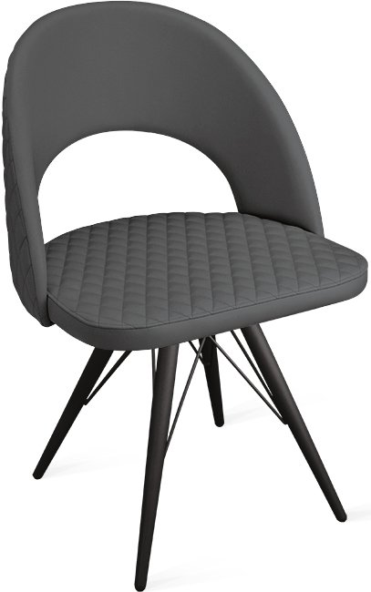 

Стул Трия Гэтсби К3 (черный муар/кожзам Polo Graphite)