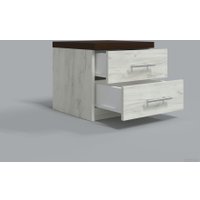 Тумба Миркомодоф Твин 9 (дуб крафт белый/орех темный)