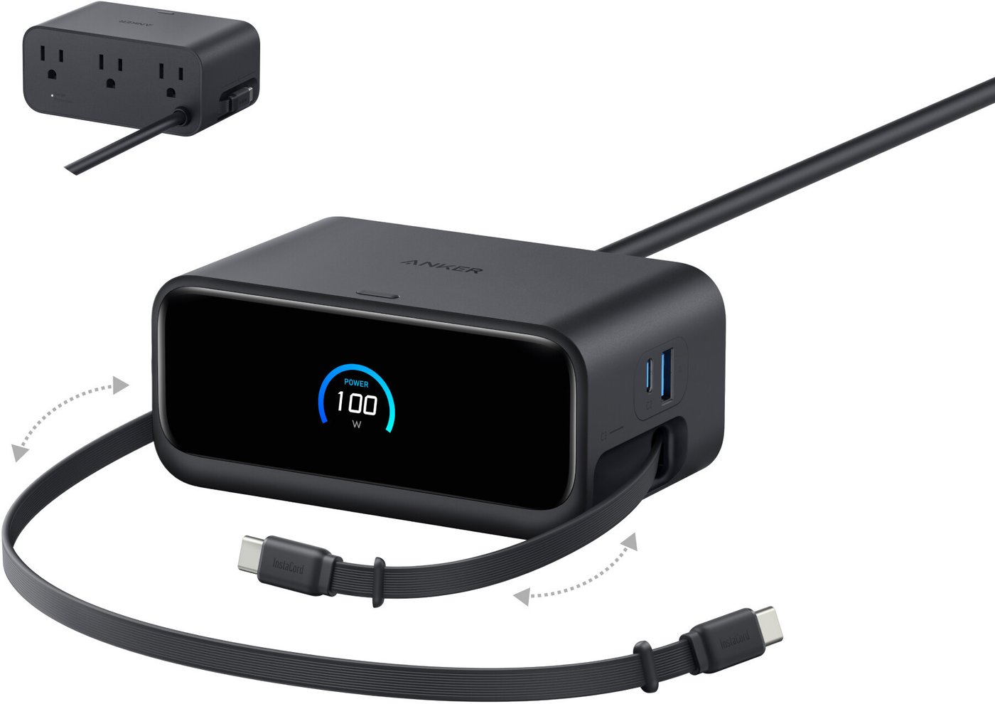 Сетевое зарядное Anker Nano Charging Station 7-in-1 A91C8 100W (черный)