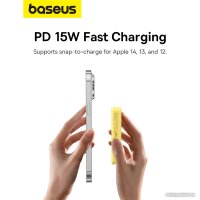 Внешний аккумулятор Baseus MagPro Magnetic Bracket Wireless Fast-Charging Power Bank 20W 5000mAh (желтый)