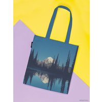 Сумка шоппер JoyArty Ночное отражение горы ткань под лен bsh_22015