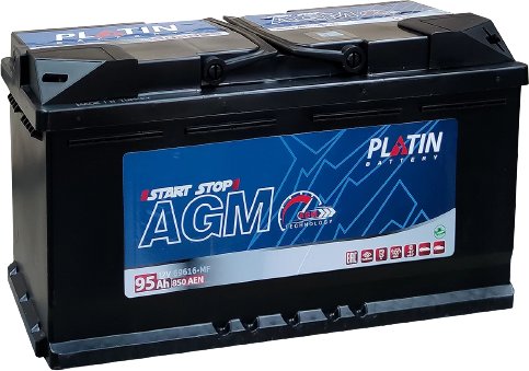 

Автомобильный аккумулятор Platin AGM 850A R+ (95 А·ч)