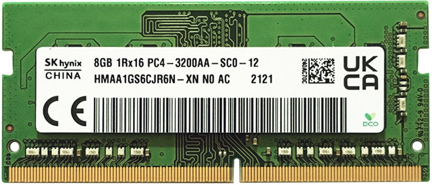 

Оперативная память Hynix 8ГБ DDR4 SODIMM 3200МГц HMAA1GS6CJR6N-XN