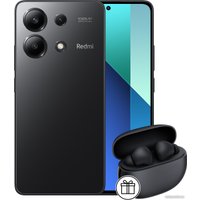 Телефон Xiaomi Redmi Note 13 6GB/128GB с NFC международная версия (полуночный черный) и Xiaomi Redmi Buds 4 Active (черный) по акции