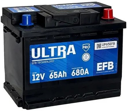 

Автомобильный аккумулятор Ultra PRO EFB R+ (65 А·ч)